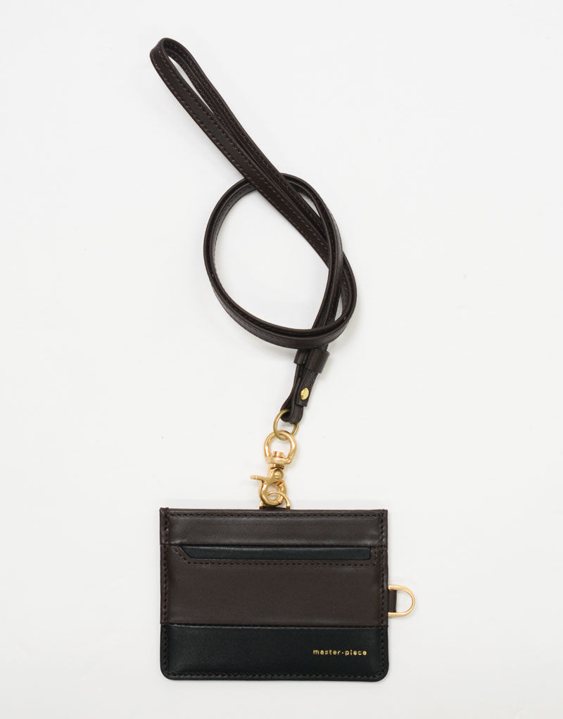 master-piece「Gloss IDケース」|ストラップ|チョコ