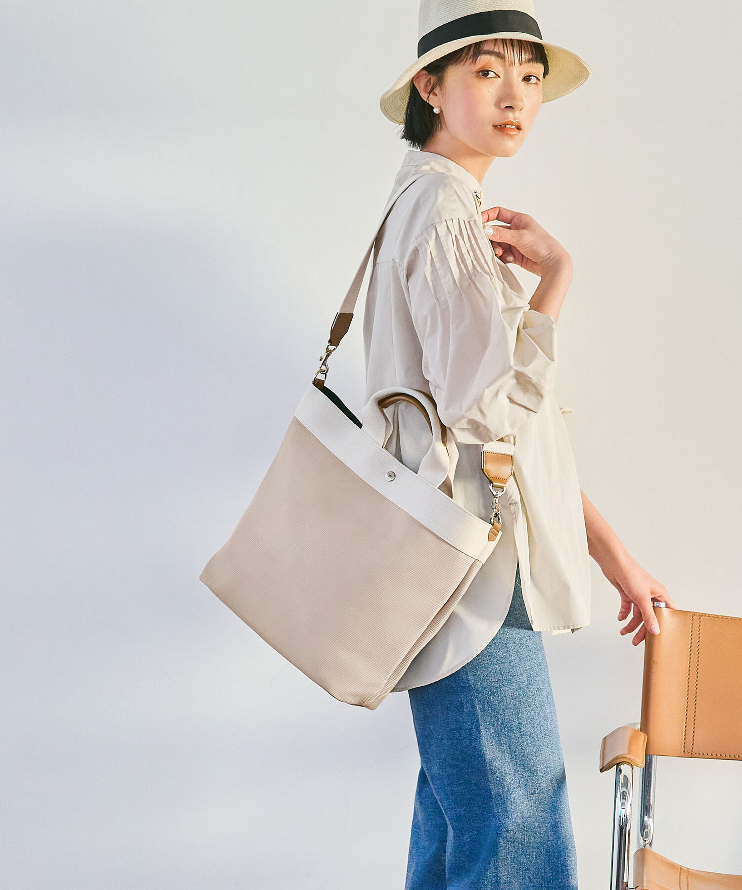 TOPKAPI BREATH「【WEB限定】【VERY 10月号掲載】RIPPLE リプル 縦型 2way ショルダー トートバッグ L」|ショルダー・メッセンジャー|