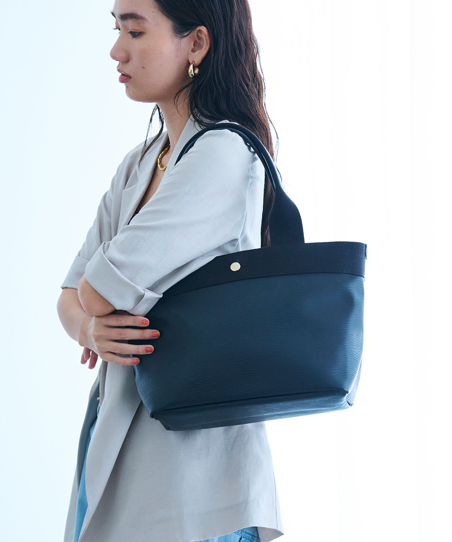 TOPKAPI BREATH「【ドラマ着用】【Breath TOPKAPI】RIPPLE リプル ロング ハンドル B5 トートバッグ 」|トートバッグ|