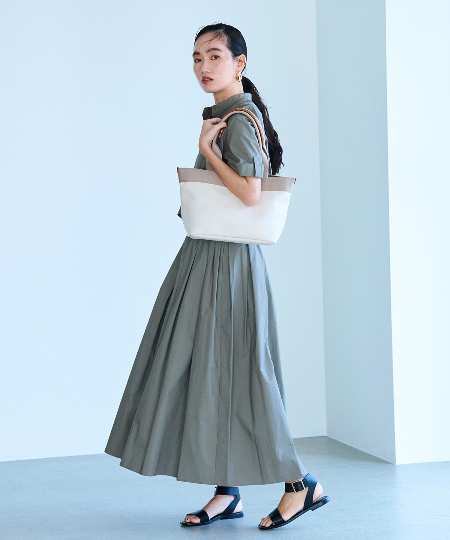 TOPKAPI BREATH「【ドラマ着用】【Breath TOPKAPI】RIPPLE リプル ロング ハンドル B5 トートバッグ 」|トートバッグ|