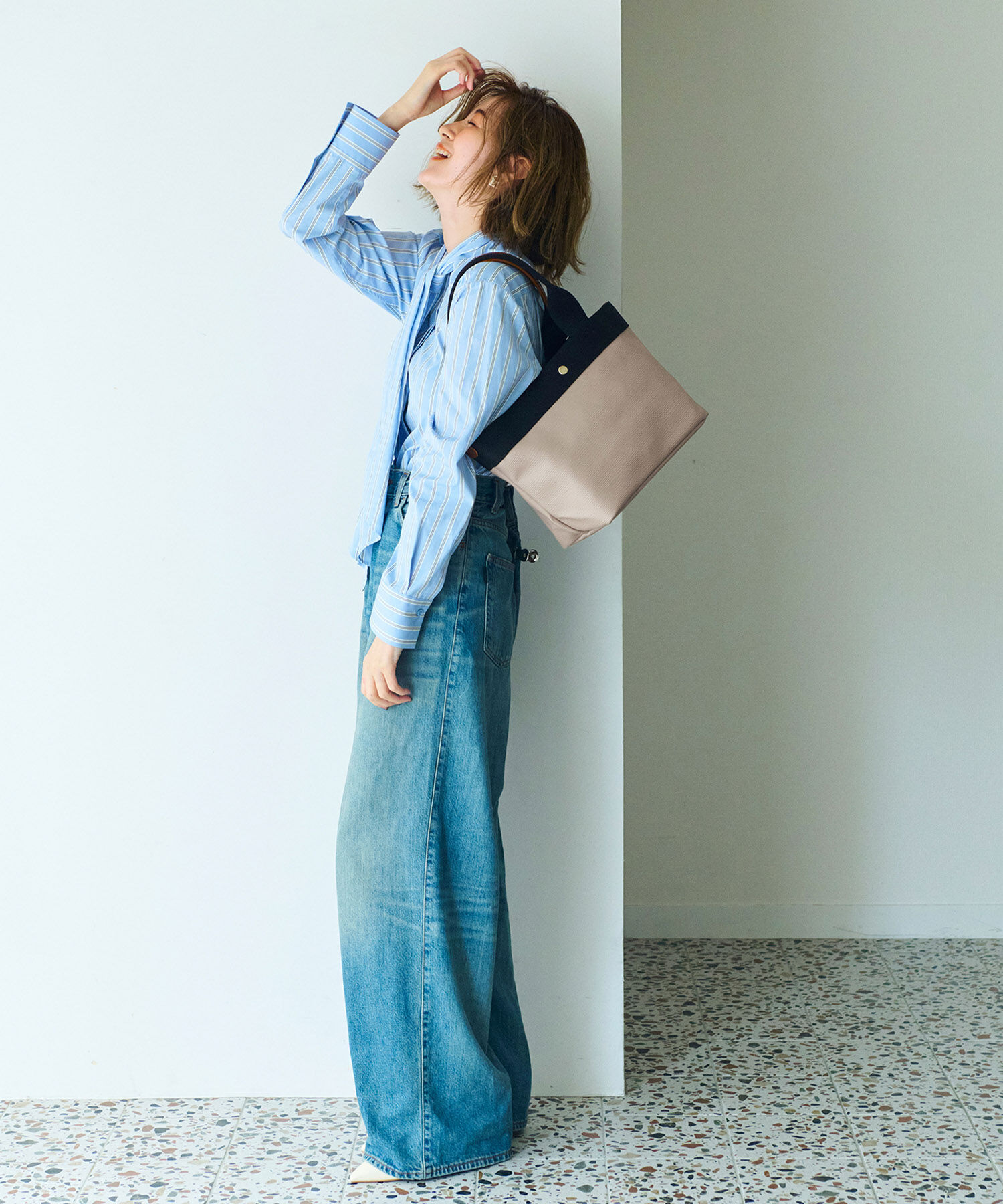 TOPKAPI BREATH「【ドラマ着用】【Breath TOPKAPI】RIPPLE リプル ロング ハンドル B5 トートバッグ 」|トートバッグ|