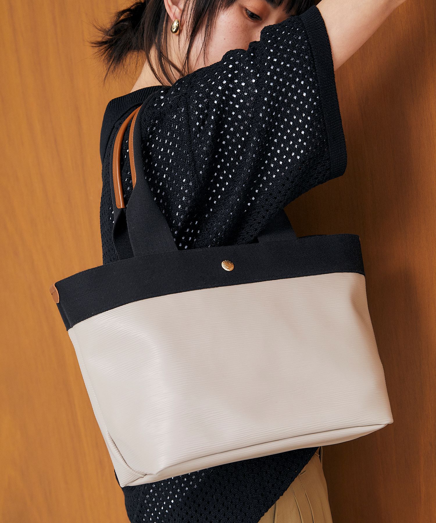 TOPKAPI BREATH「【ドラマ着用】【Breath TOPKAPI】RIPPLE リプル ロング ハンドル B5 トートバッグ 」|トートバッグ|