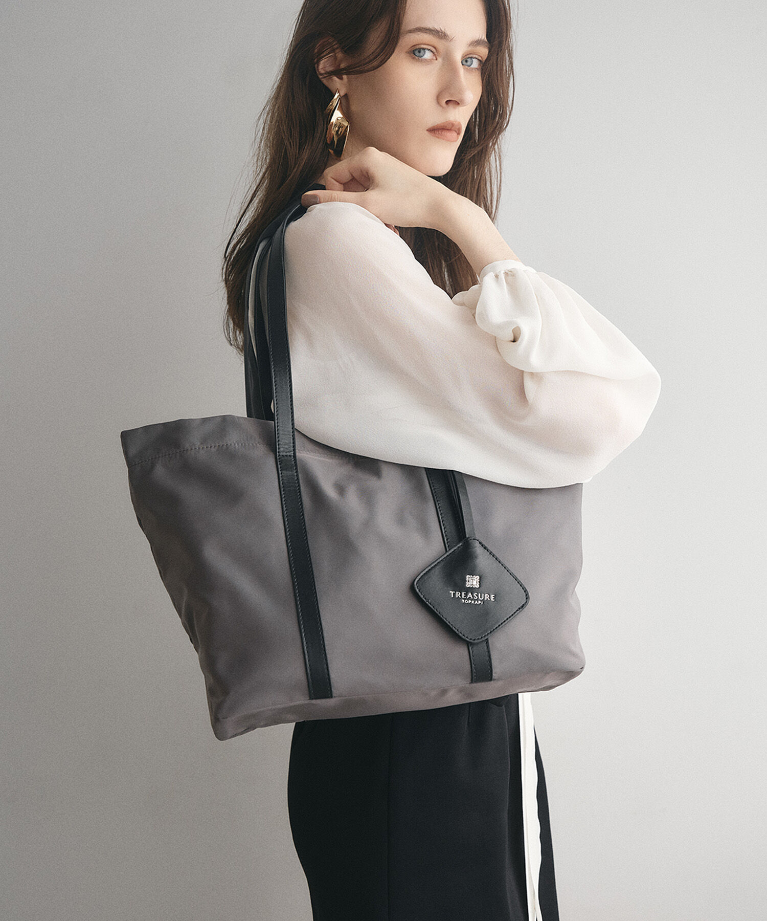 TOPKAPI TREASURE「【TREASURE TOPKAPI】ナイロン レザー ハンドル A4 トートバッグ」|トートバッグ|