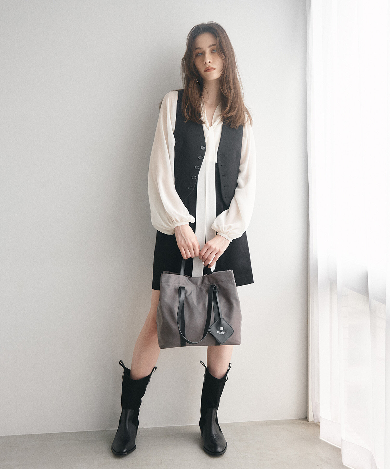 TOPKAPI TREASURE「【TREASURE TOPKAPI】ナイロン レザー ハンドル A4 トートバッグ」|トートバッグ|