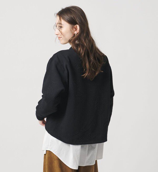 UNITED ARROWS「リーヴズ ジャガード スウェット」|スウェット・ジャージ|