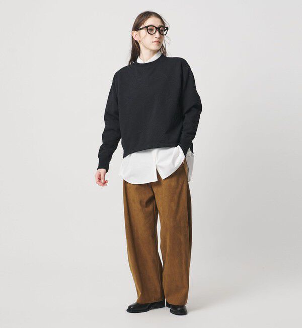 UNITED ARROWS「リーヴズ ジャガード スウェット」|スウェット・ジャージ|