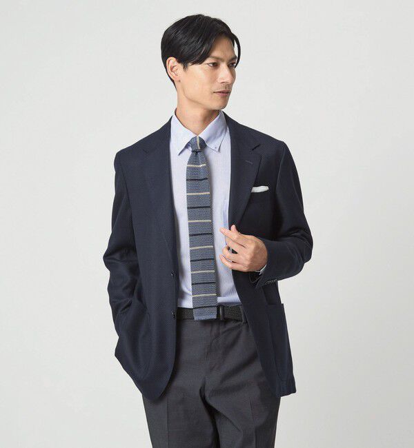 UNITED ARROWS green label relaxing「ドット ジャージー ボタンダウン ドレスシャツ -ストレッチ・イージーアイロン・吸水速乾・抗菌-」|シャツ・ブラウス|