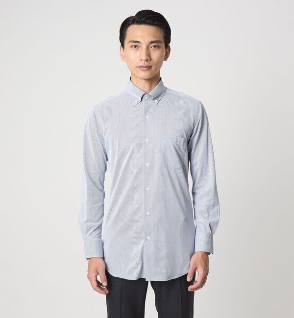 UNITED ARROWS green label relaxing「ドット ジャージー ボタンダウン ドレスシャツ -ストレッチ・イージーアイロン・吸水速乾・抗菌-」|シャツ・ブラウス|