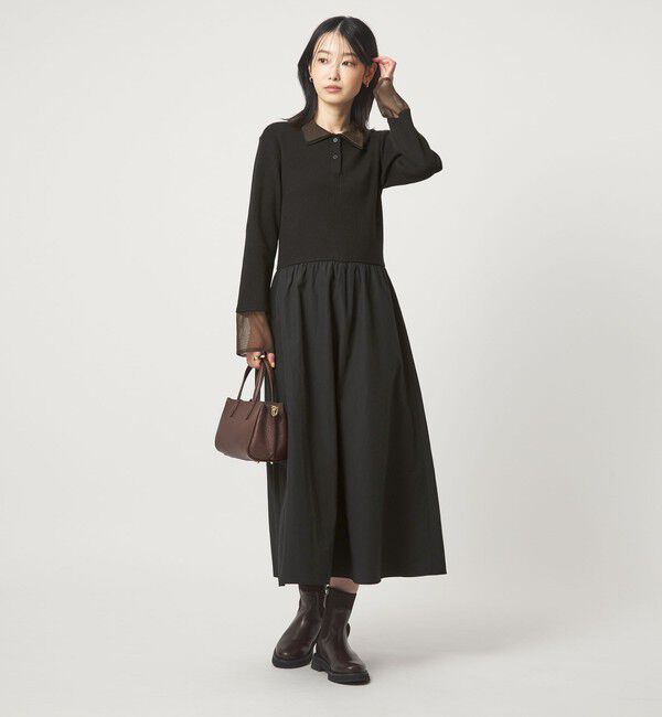 UNITED ARROWS green label relaxing「ポロニット ドッキング ワンピース」|ワンピース|