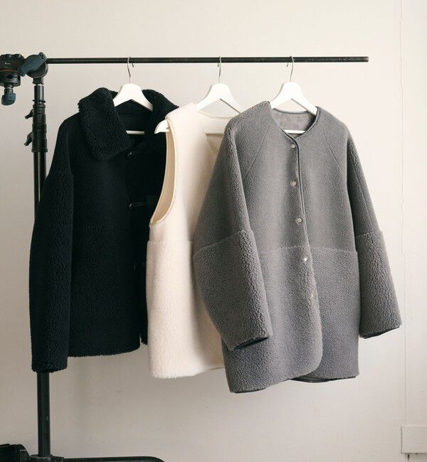 一度着用BEAUTY＆YOUTHボア✕フェイクムートンリバーシブルジャケット BEAUTY&YOUTH UNITED ARROWS｜【WEB限定】ボア*フェイクムートン