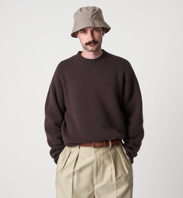 Steven Alan＞ ハミルトンラムズウール ハイクルーネック ニット