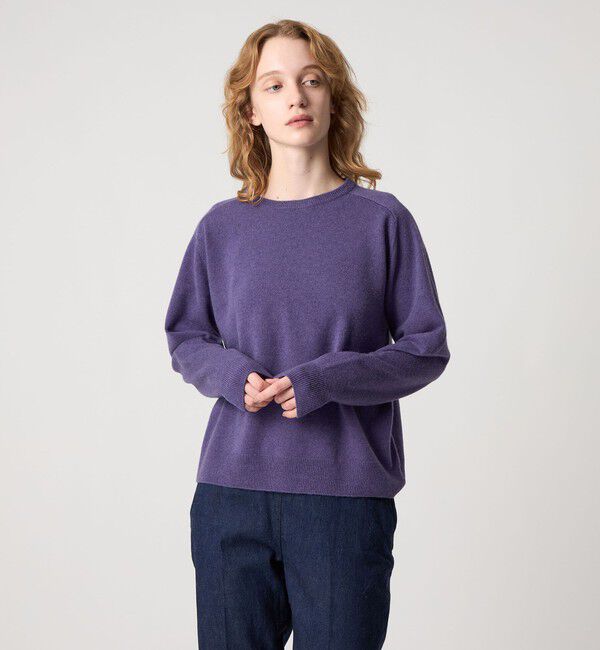 STEVEN ALAN「＜Steven Alan＞ウール カシミヤ サドルショルダー ニット」|ニット・セーター|PURPLE