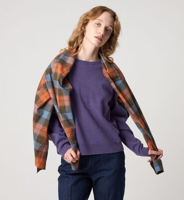 STEVEN ALAN「＜Steven Alan＞ウール カシミヤ サドルショルダー ニット」|ニット・セーター|