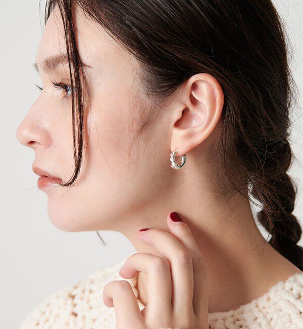 BEAUTY&YOUTH UNITED ARROWS「ロープ&times;パイプ フープピアス」|ピアス|