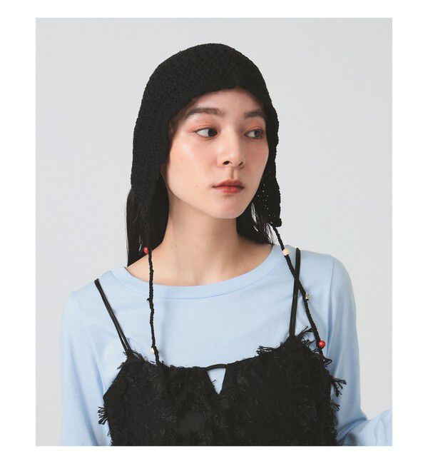 Ray BEAMS 「ビーズ ボンネット」|その他|BLACK