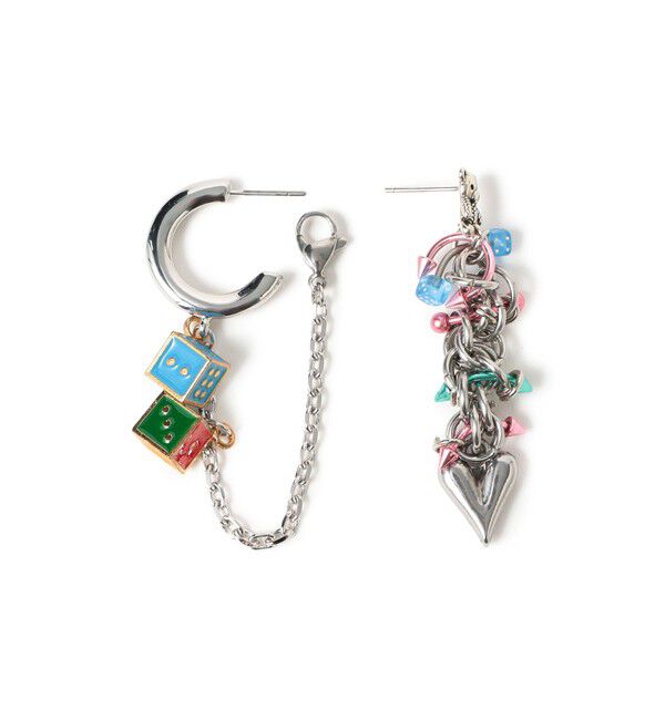 Ray BEAMS 「guriguri / アシンメトリー ボディピアスパーツ　ピアス」|ピアス|MIX