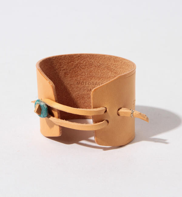 BEAMS「MOTORATORY&times;BEAMS PLUS / 別注 レザー ターコイズブレスレット L」|ネックレス|