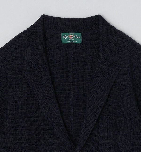 SHIPS「ALAN PAINE:メリノウール 7ゲージ ラペル ジャケット」|ニット・セーター|
