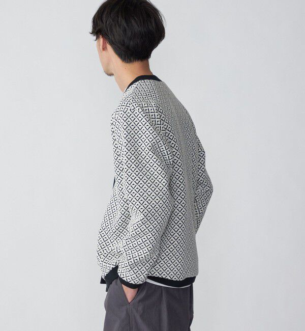 SHIPS「SHIPS: ジャカード 小紋柄 Vネック カーディガン」|カーディガン|