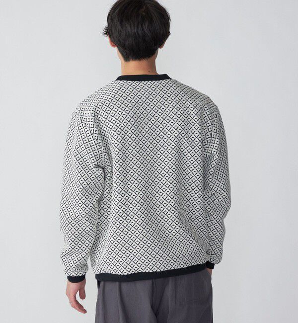 SHIPS「SHIPS: ジャカード 小紋柄 Vネック カーディガン」|カーディガン|