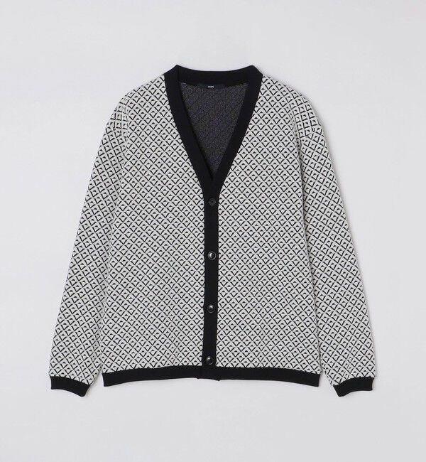 SHIPS「SHIPS: ジャカード 小紋柄 Vネック カーディガン」|カーディガン|