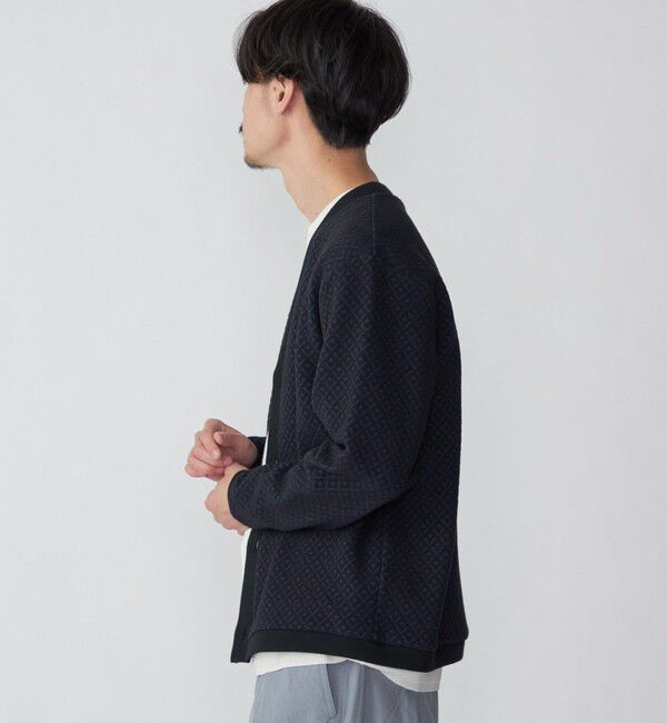 SHIPS「SHIPS: ジャカード 小紋柄 Vネック カーディガン」|カーディガン|