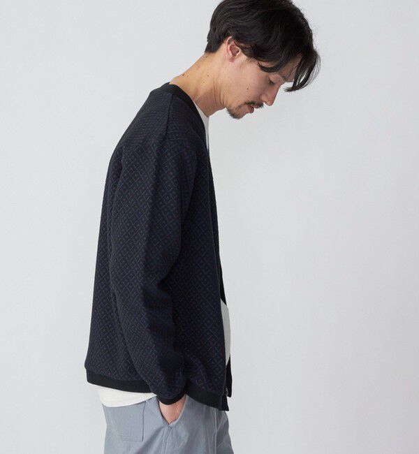 SHIPS「SHIPS: ジャカード 小紋柄 Vネック カーディガン」|カーディガン|