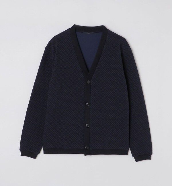 SHIPS「SHIPS: ジャカード 小紋柄 Vネック カーディガン」|カーディガン|