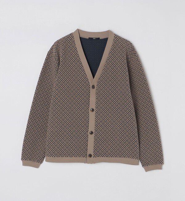 SHIPS「SHIPS: ジャカード 小紋柄 Vネック カーディガン」|カーディガン|