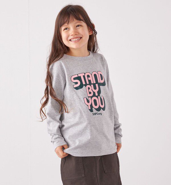 SHIPS any「SHIPS any: タイポグラフィー プリント ロンT<KIDS>◇」|Tシャツ・カットソー|