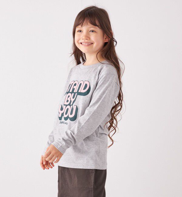 SHIPS any「SHIPS any: タイポグラフィー プリント ロンT<KIDS>◇」|Tシャツ・カットソー|