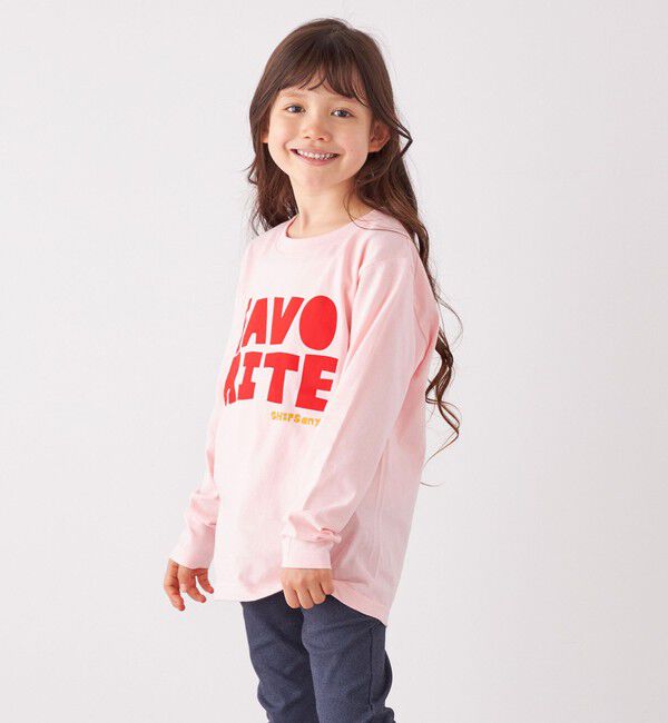 SHIPS any「SHIPS any: タイポグラフィー プリント ロンT<KIDS>◇」|Tシャツ・カットソー|
