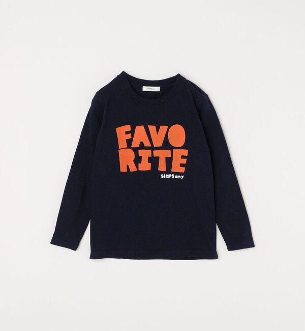 SHIPS any「SHIPS any: タイポグラフィー プリント ロンT<KIDS>◇」|Tシャツ・カットソー|