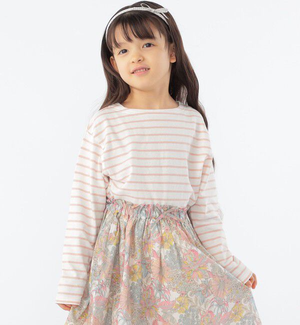 SHIPS KIDS「SHIPS KIDS:100～130cm / ボーダー 長袖 TEE」|Tシャツ・カットソー|