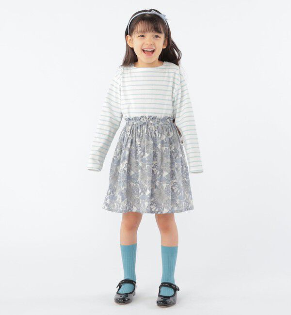 SHIPS KIDS「SHIPS KIDS:100～130cm / ボーダー 長袖 TEE」|Tシャツ・カットソー|