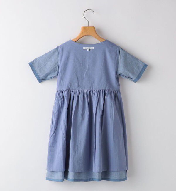 SHIPS KIDS「SHIPS KIDS:140～150cm / ダンガリー 半袖 ワンピース」|ワンピース|