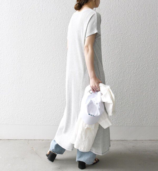 SHIPS any「SHIPS any:〈洗濯機可能〉ワッフル スキッパー Aライン ワンピース」|ワンピース|