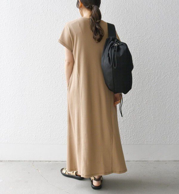 SHIPS any「SHIPS any:〈洗濯機可能〉ワッフル スキッパー Aライン ワンピース」|ワンピース|