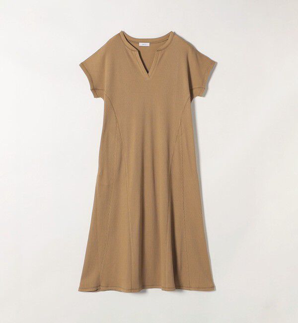 SHIPS any「SHIPS any:〈洗濯機可能〉ワッフル スキッパー Aライン ワンピース」|ワンピース|