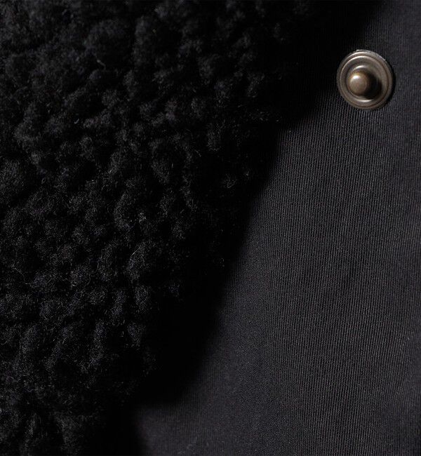 quaranciel「quaranciel: ポリエステル フェイク ファー ボア フーデッド コート」|ミリタリー・モッズコート|