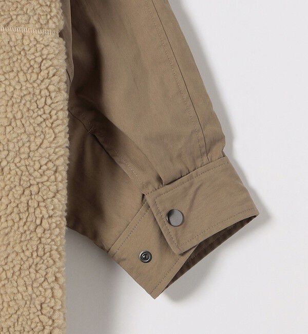 quaranciel「quaranciel: ポリエステル フェイク ファー ボア フーデッド コート」|ミリタリー・モッズコート|