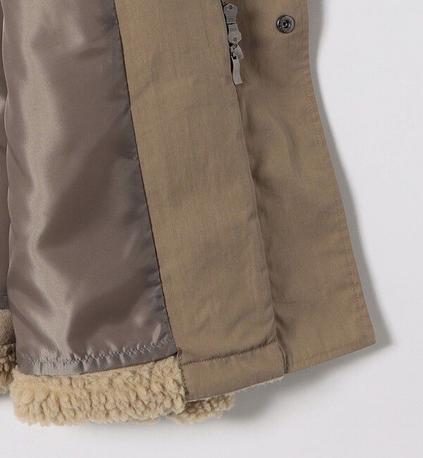 quaranciel「quaranciel: ポリエステル フェイク ファー ボア フーデッド コート」|ミリタリー・モッズコート|