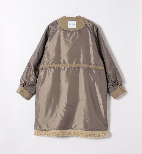 quaranciel「quaranciel: ポリエステル フェイク ファー ボア フーデッド コート」|ミリタリー・モッズコート|