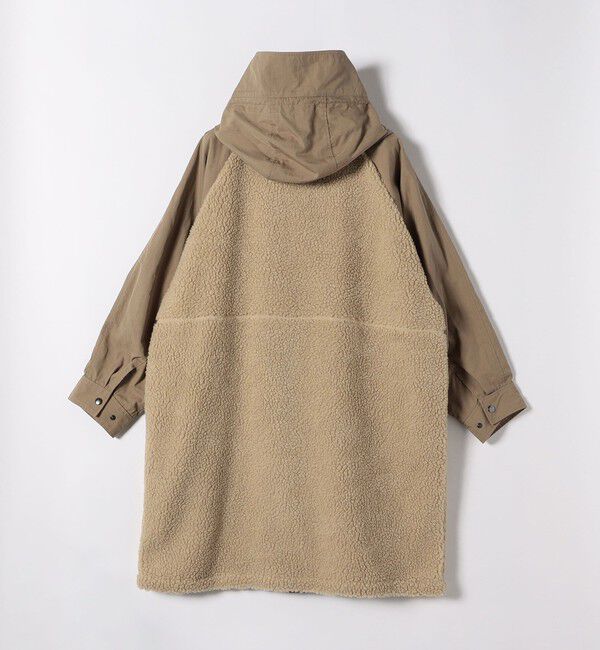 quaranciel「quaranciel: ポリエステル フェイク ファー ボア フーデッド コート」|ミリタリー・モッズコート|