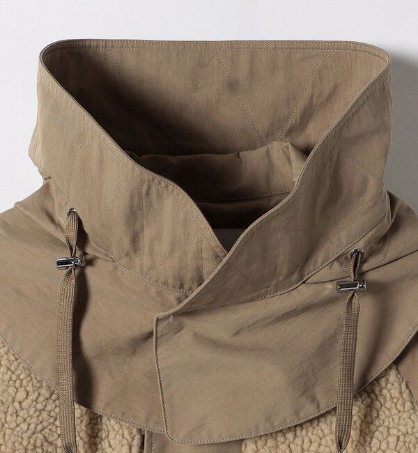 quaranciel「quaranciel: ポリエステル フェイク ファー ボア フーデッド コート」|ミリタリー・モッズコート|