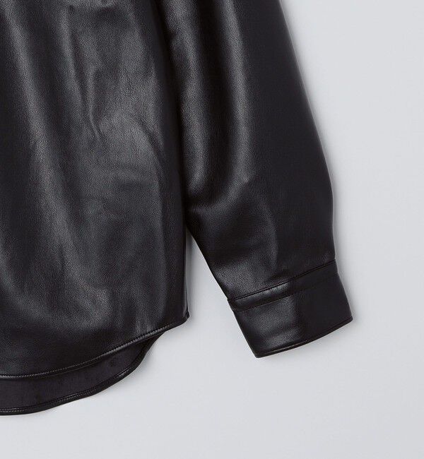 SHIPS「BENCH MARKING SHIRT: レギュラーカラー 合成皮革 シャツ」|シャツ・ブラウス|