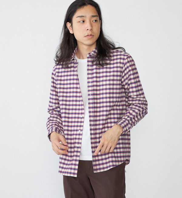 SHIPS「SHIPS: レギュラーカラー オンブレ チェック ネルシャツ」|シャツ・ブラウス|