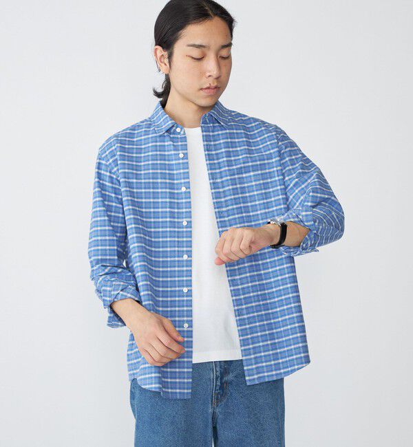 SHIPS「SHIPS: レギュラーカラー オンブレ チェック ネルシャツ」|シャツ・ブラウス|