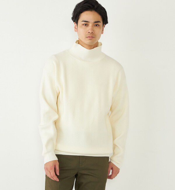 SHIPS Colors 「SHIPS Colors:〈洗濯機可能〉畔編み ハイネック ニット」|ニット・セーター|