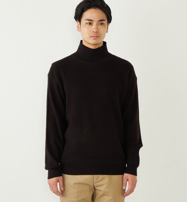 SHIPS Colors 「SHIPS Colors:〈洗濯機可能〉畔編み ハイネック ニット」|ニット・セーター|